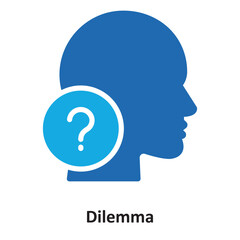Dilemma Vector Icon which can easily modify or edit