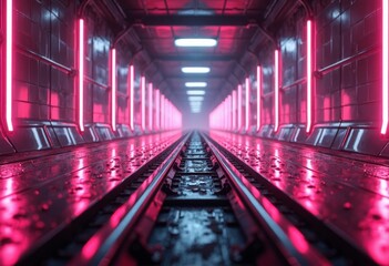 Pink Tunnel Art Scene