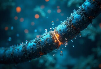 Luminous pipeline art scene