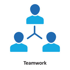Teamwork cooperation Vector Icon which can easily modify or edit