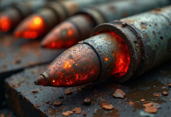Close up of Burning Shell Art