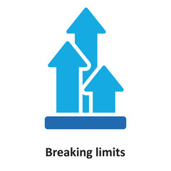 Breaking limits Vector Icon which can easily modify or edit