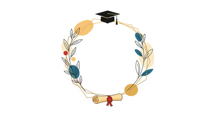 Academic achievement celebrations with beautiful design elements backgrounds