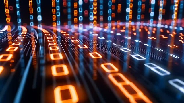 Abstract digital binary code background
