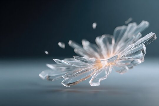 abstract energy pulse bursting through fractured glass overlay on dark field glow rendering instability meeting repair