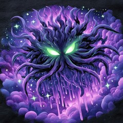 Obraz premium Cosmic creature in nebula