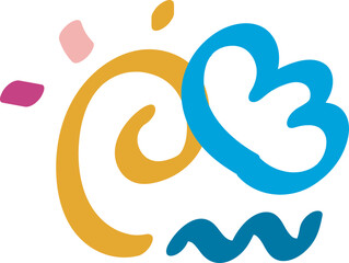 Colorful Abstract Doodle Elements – Hand Drawn Vector Clipart