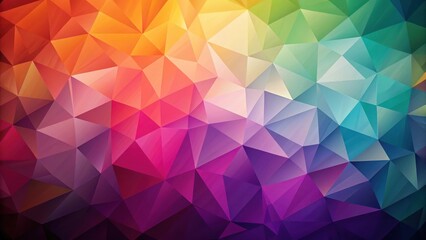 Obraz premium Abstract Colorful Low Poly Geometric Background Design Featuring a Vibrant Spectrum of Hues and Tones