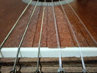 Old wooden guitar