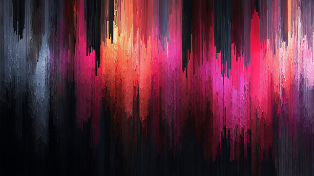 Pixel sorted abstract background with vibrant color flow dynamic digital art style represents modern artistic expressions and glitch art techniques for creative projects