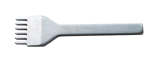 leather punch new tool close up on white background