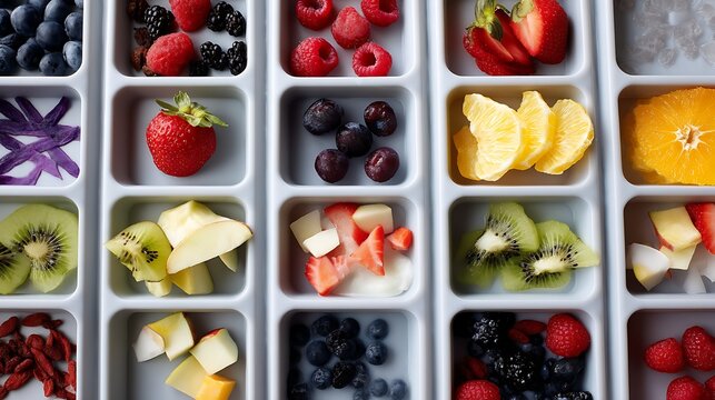 Nutritionist mech printing personalized vitamin-packed breakfast grids