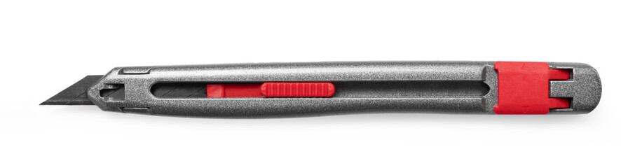 professional leather knife, new tool close-up on white background