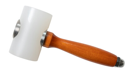 leather hammer new tool close up on white background