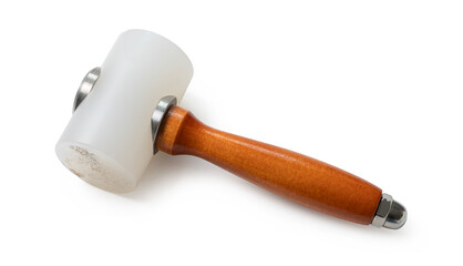 leather hammer new tool close up on white background