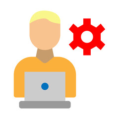 System Administration Vector Flat Icon Design