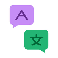 Multilingual Vector Flat Icon Design