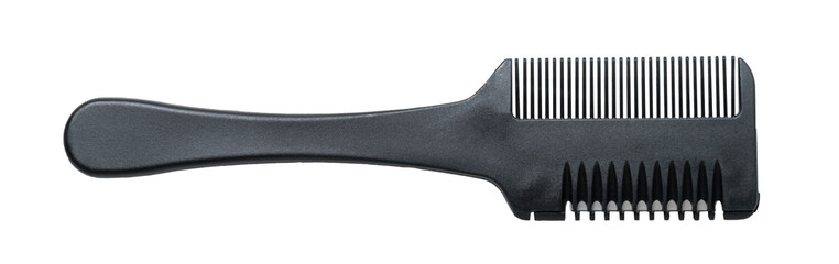 hairdressing comb close-up on white background