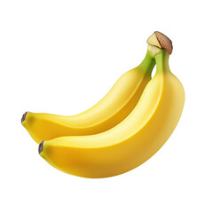 Fresh banana isolated on a white background. png