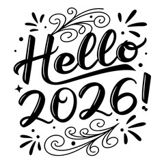 Bold funky hello twenty six graffiti lettering vector