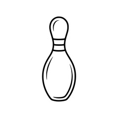 Outline illustration of a single bowling pin