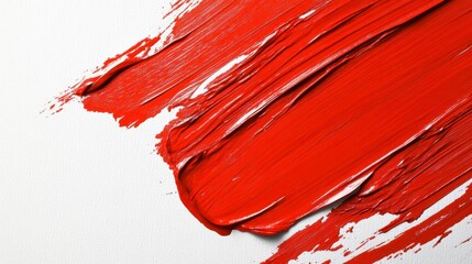 Abstract red paint strokes on white background. (2)
