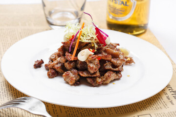 French Grilled Garlic Beef Tongue