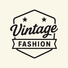 Classic Vintage Fashion Emblem Showcasing Timeless Style and Heritage
