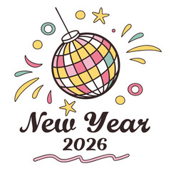 Disco ball celebration multicolor festive party vector