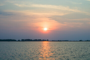 sunset over the sea