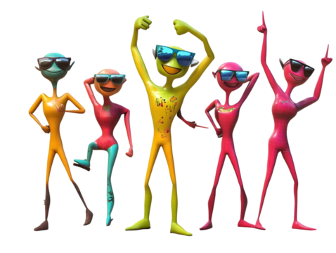 Elegant silhouettes of dancing people are illustrated in a fashion-forward, black and white style