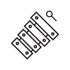 xylophone icon outline editable stroke eps