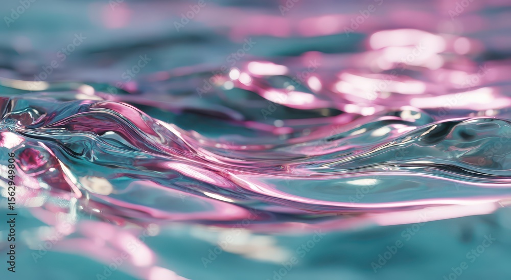 Poster fluid surface. close-up of motion, texture, reflection. abstract background for design