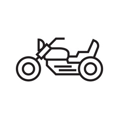 two wheeler bike icon vector illustration eps editable stroke