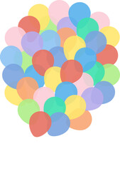 풍선 다발 일러스트레이션
