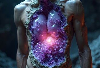 Close up of Luminous Crystal Art