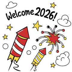 Welcome 2026 Firework Celebration new year party