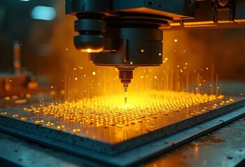 Laser cutting art close-up