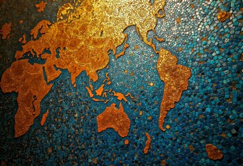 Golden Earth Art Close up