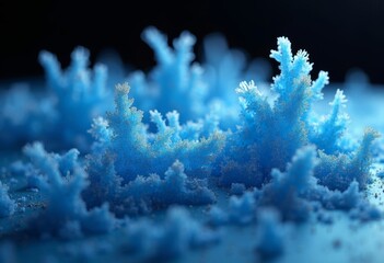 Artistic image of ice crystal clusters