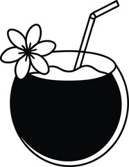 vector illustration of a coconut
