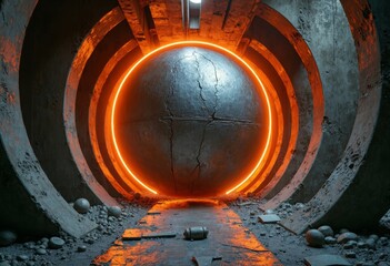 Close up of Flame Ball Installation Art
