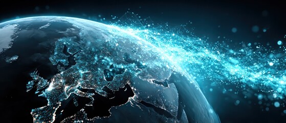 Global network visualized on Earth