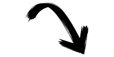 Hand-drawn Downward Arrow  Vector Graphic Illustration