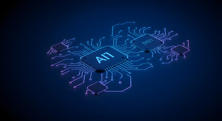 AI Technology Background Design: Futuristic Digital Intelligence