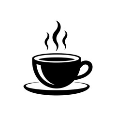 Steaming Cup of Coffee A Warm and Inviting Beverage Icon