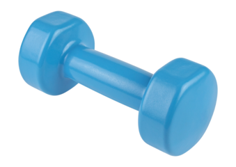 Blue dumbbell for home workout