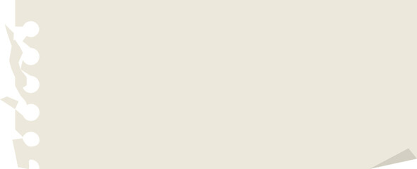 Small Paper Sheet Note with Spiral Holes, Ragged Edge, SVG Vector, Memo, Scrapbooking, Paper Craft, Vintage Junk Journal Ephemera, Collage supply