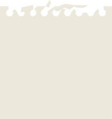 Small Paper Sheet Note with Spiral Holes, Ragged Edge, SVG Vector