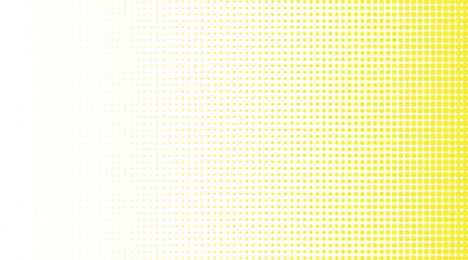 Yellow white gradient halftone dots pattern. Vector illustration
